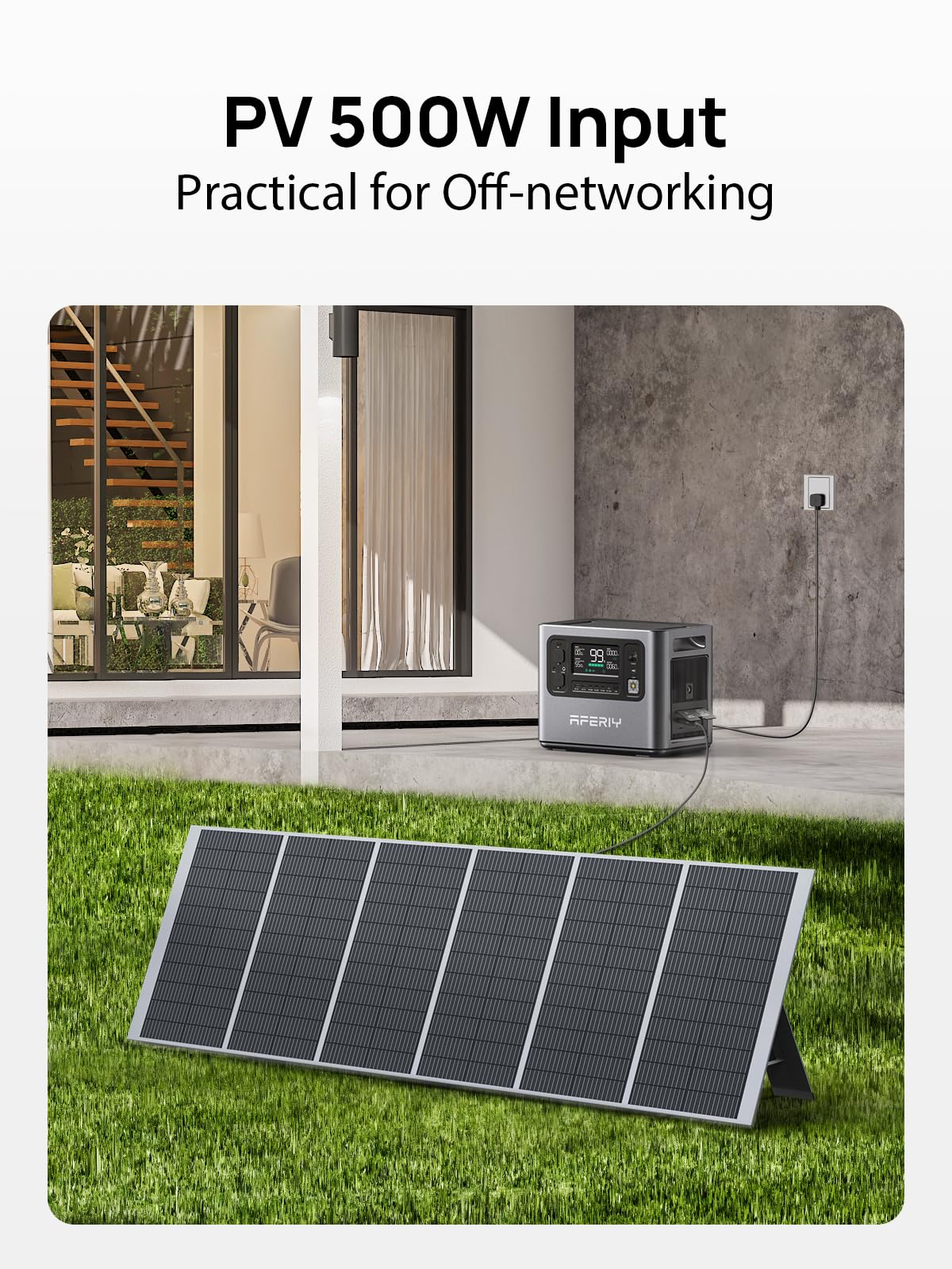 AFERIY Portable Power Station 2400W, 2048Wh Power Station LiFePO4 Backup Battery, Quick Charge in 1.5H, 240V AC Outlets, UPS, Solar Generator, Electric Generator for RV/Camping/Home, 7-Year Warranty