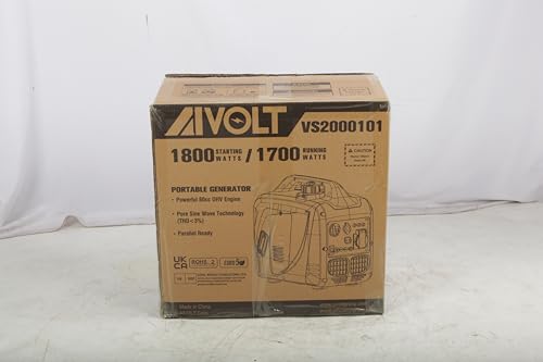 AIVOLT 1800W Petrol Inverter Generator 4 Stroke 80cc Engine Portable Silent Generator for Camping, Jobsites, Home Use-Pure Sine Wave, Super Lightweight