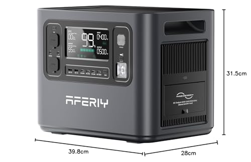 AFERIY Portable Power Station 2400W, 2048Wh Power Station LiFePO4 Backup Battery, Quick Charge in 1.5H, 240V AC Outlets, UPS, Solar Generator, Electric Generator for RV/Camping/Home, 7-Year Warranty