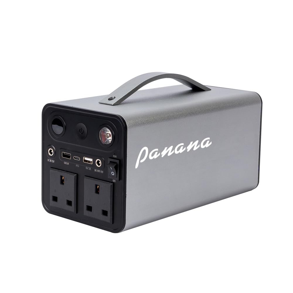 Panana Portable Power Station 333Wh/90000mAh Lithium Battery Backup Electronic Solar Generator 300W AC for Camping, RV, Outdoor Adventure, Emergency Power, Home and Off-Grid