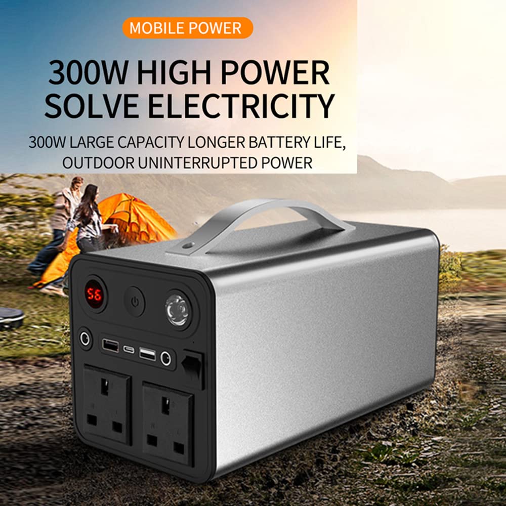 Panana Portable Power Station 333Wh/90000mAh Lithium Battery Backup Electronic Solar Generator 300W AC for Camping, RV, Outdoor Adventure, Emergency Power, Home and Off-Grid