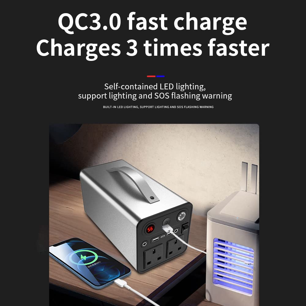 Panana Portable Power Station 333Wh/90000mAh Lithium Battery Backup Electronic Solar Generator 300W AC for Camping, RV, Outdoor Adventure, Emergency Power, Home and Off-Grid